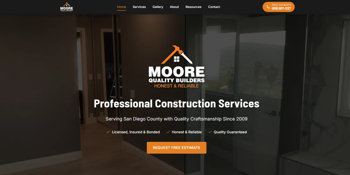 Moore Quality Builders — a Static Designs project