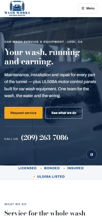 Wash Works on a phone